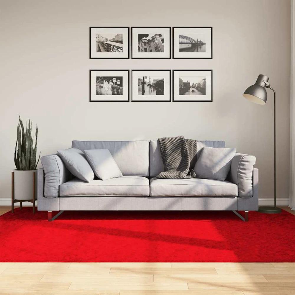 Kilimas OVIEDO, raudonos spalvos, 160x230cm, trumpi šereliai