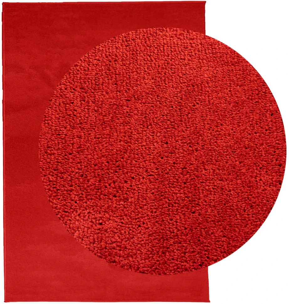 Kilimas OVIEDO, raudonos spalvos, 160x230cm, trumpi šereliai