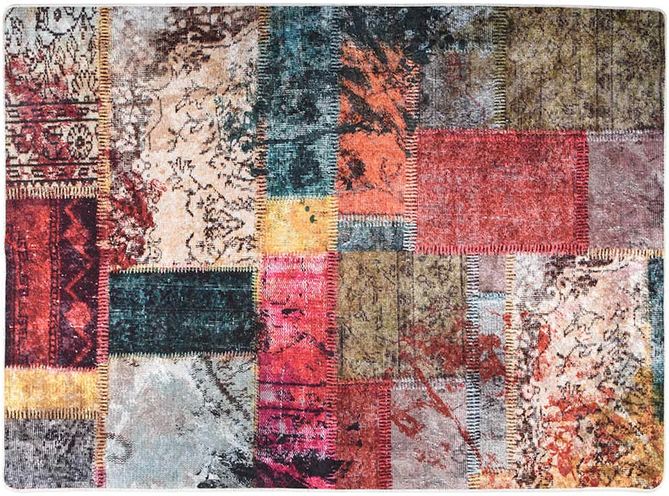 Kilimas, spalvotas, 120x180cm, skiautinio dizaino, neslystantis