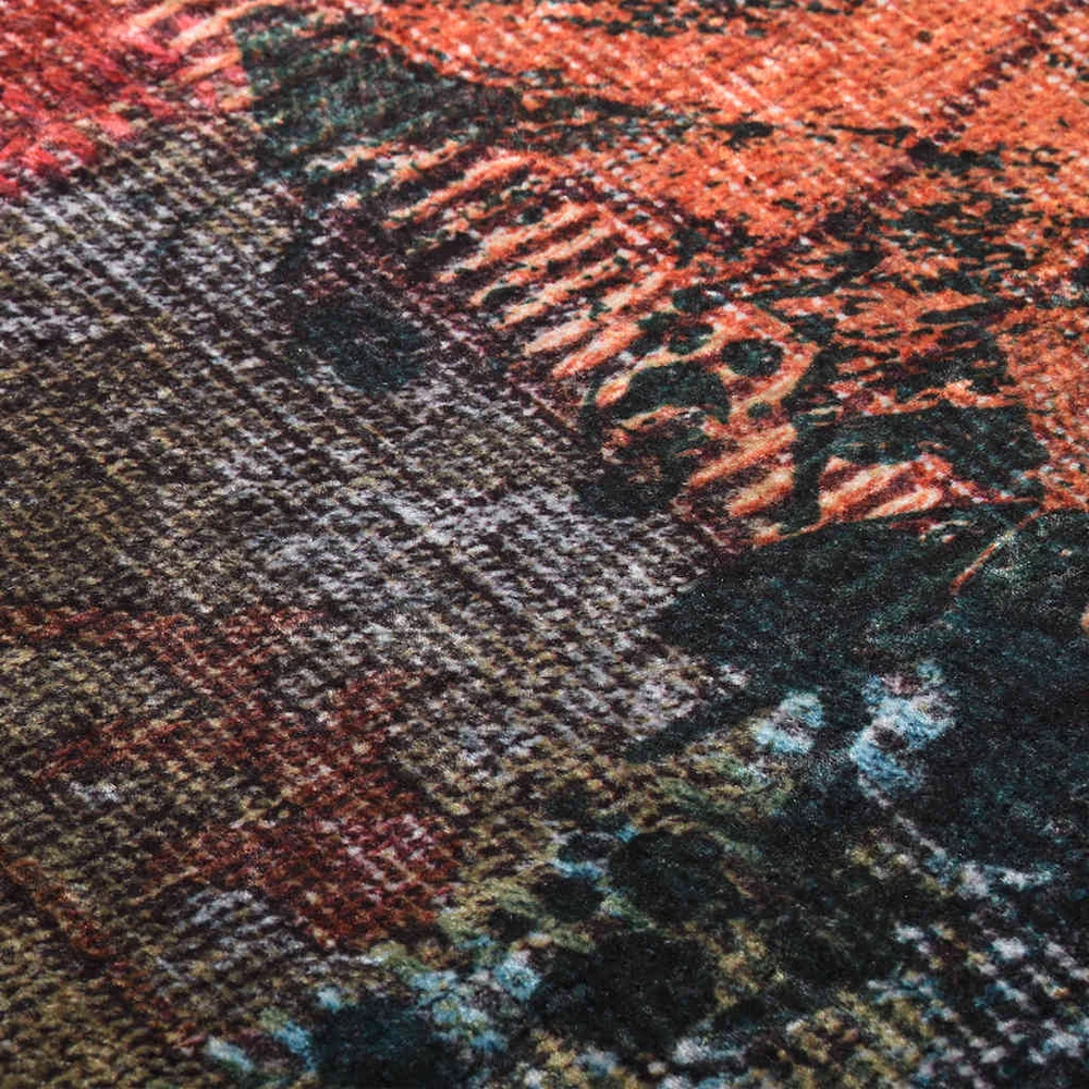 Kilimas, spalvotas, 160x230cm, skiautinio dizaino, neslystantis