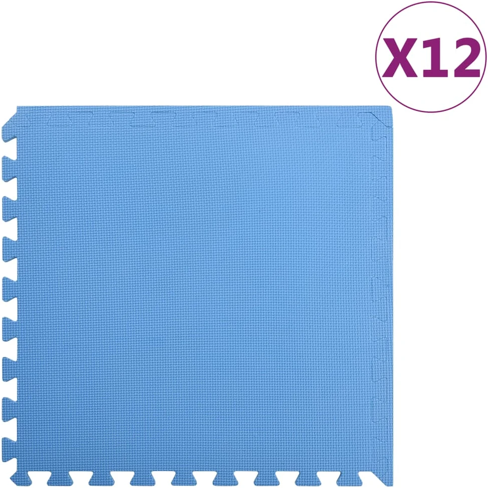 Kilimėliai, 12vnt., mėlyni, EVA putos, 4,32m²