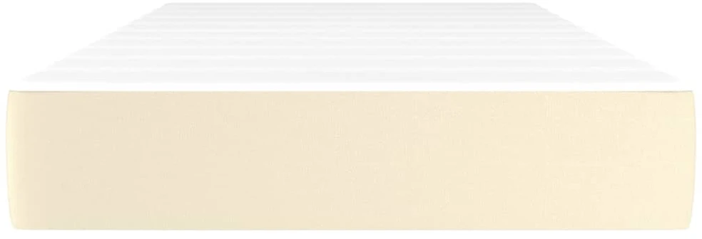 Kišeninių spyruoklių čiužinys, vidutinio kietumo, kreminis,90x190x20 cm, dirbtinė oda