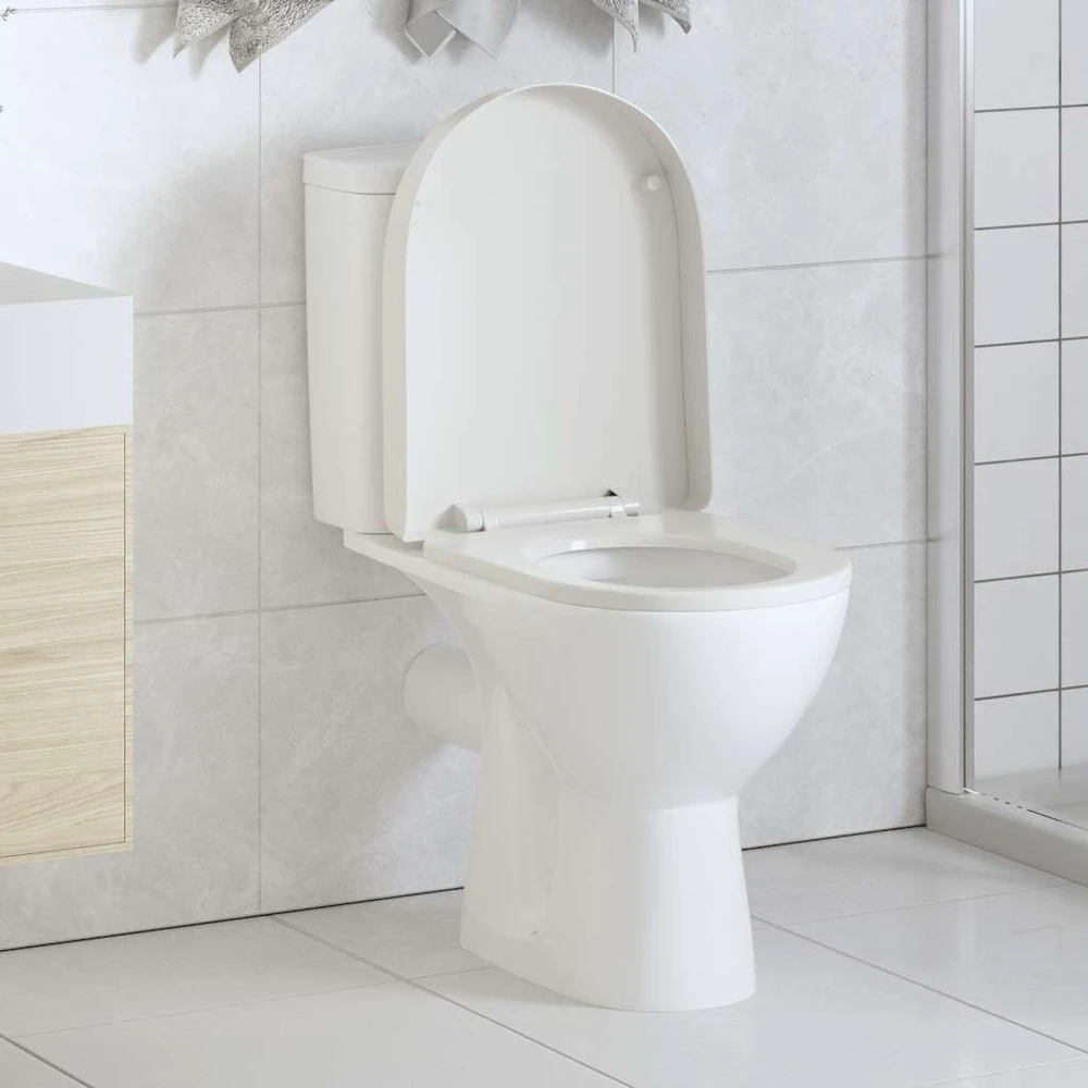 Klozeto sėdynė su Soft Close mechanizmu, balta, ovalo formos