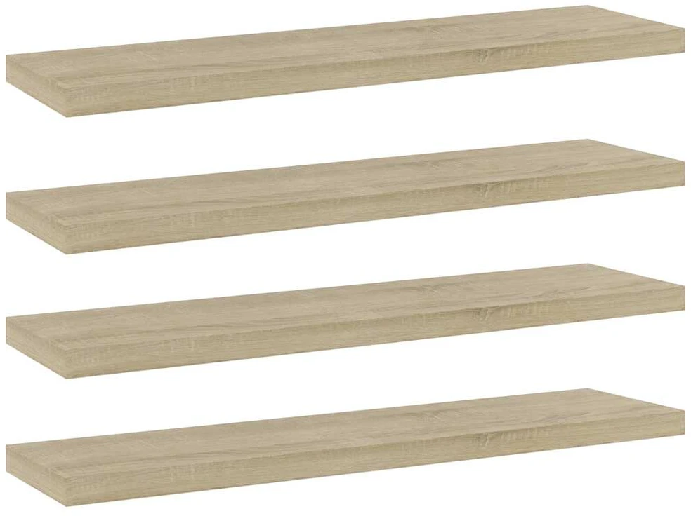Knygų lentynos plokštės, 4vnt., ąžuolo, 40x10x1,5cm, MDP
