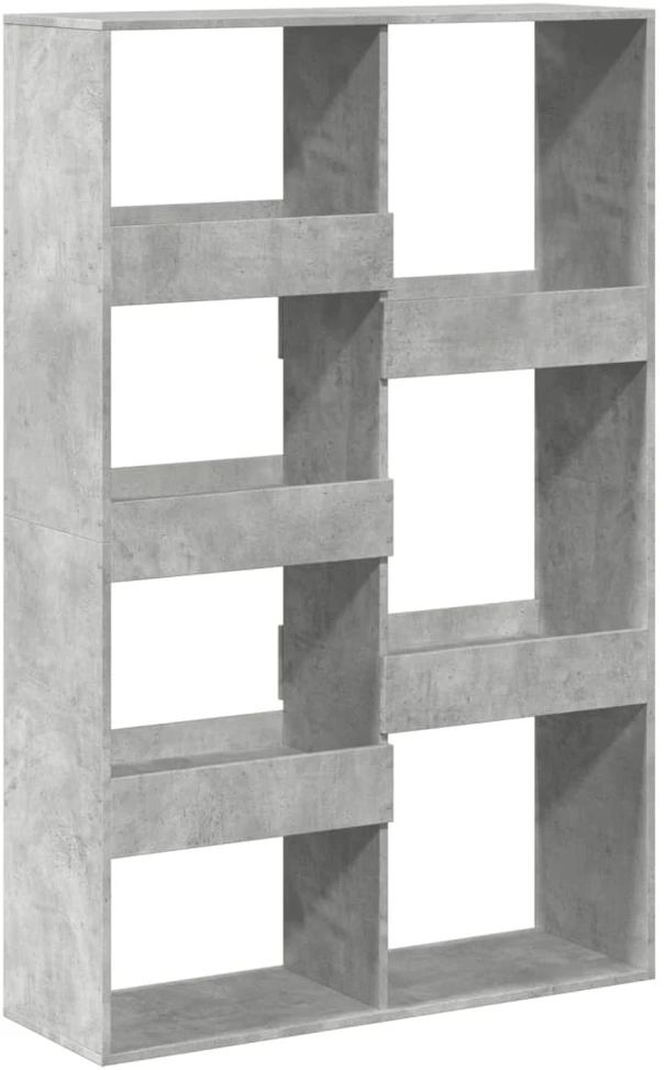 Knygų spinta, betono pilka, 100x33x155,5cm, apdirbta mediena