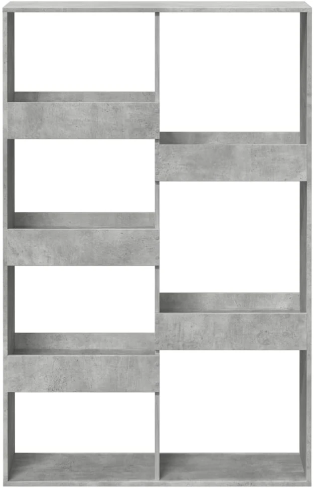 Knygų spinta, betono pilka, 100x33x155,5cm, apdirbta mediena