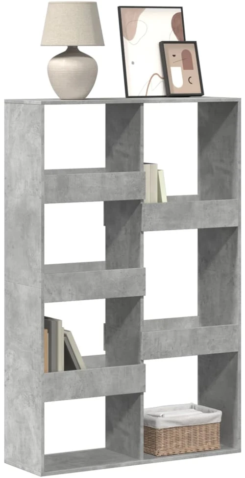 Knygų spinta, betono pilka, 100x33x155,5cm, apdirbta mediena
