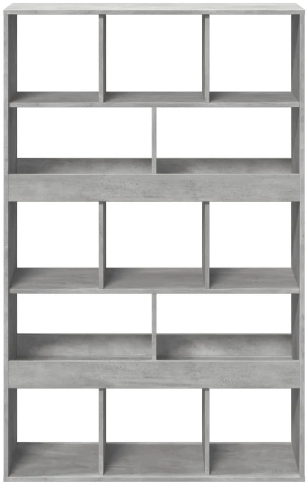 Knygų spinta, betono pilka, 100x33x156,5cm, apdirbta mediena