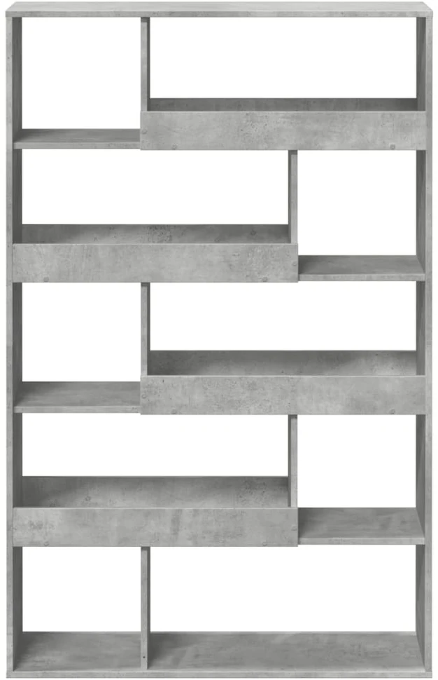 Knygų spinta, betono pilka, 100x33x156,5cm, apdirbta mediena