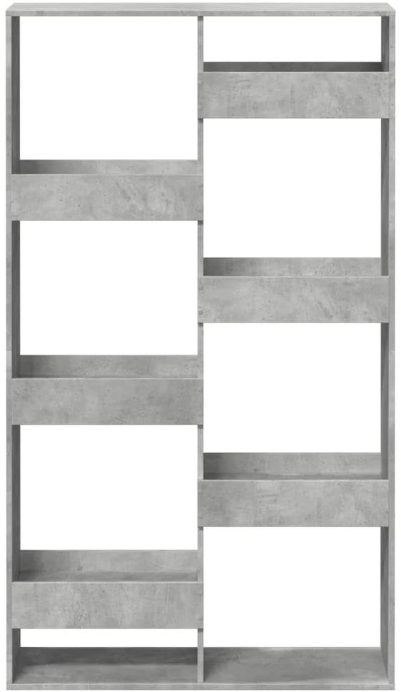 Knygų spinta, betono pilka, 100x33x175cm, apdirbta mediena