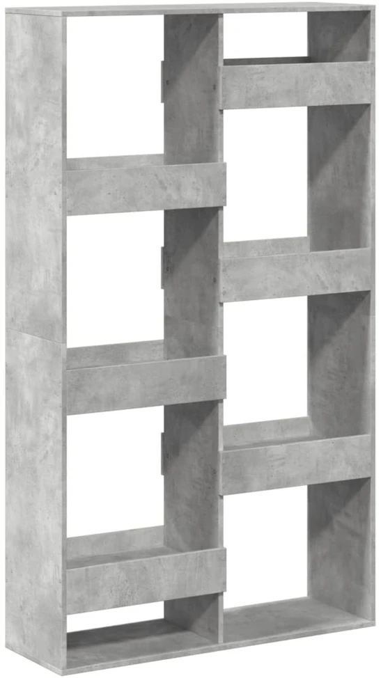 Knygų spinta, betono pilka, 100x33x175cm, apdirbta mediena