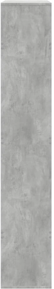 Knygų spinta, betono pilka, 100x33x187,5cm, apdirbta mediena