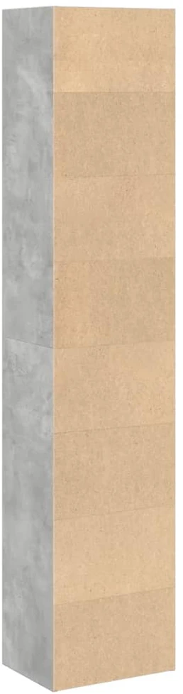 Knygų spinta, betono pilka, 40x30x189cm, apdirbta mediena