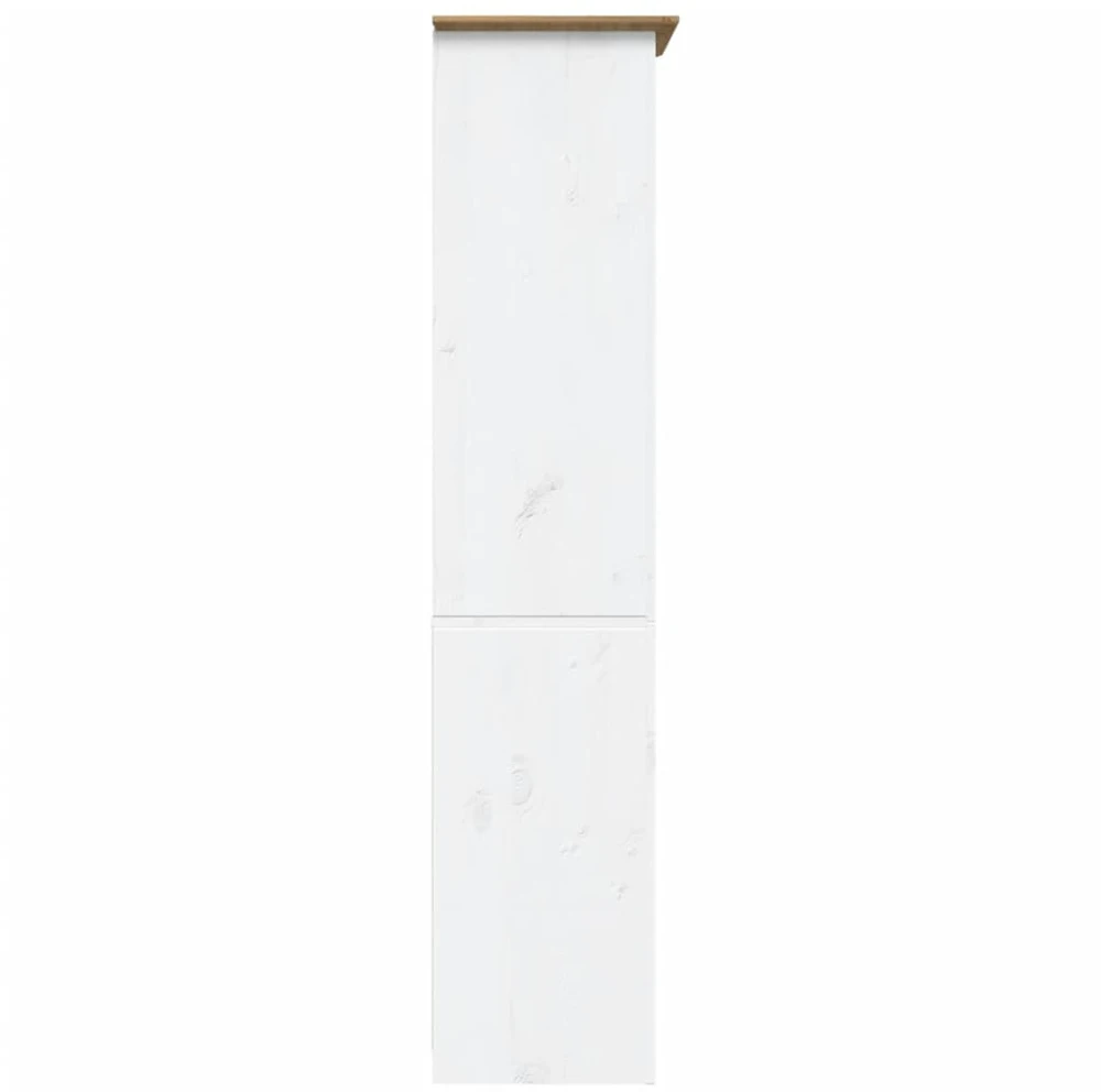 Knygų spinta BODO, ruda, 82x40x173 cm, pušies medienos masyvas