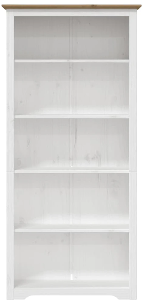 Knygų spinta BODO, ruda, 82x40x173 cm, pušies medienos masyvas