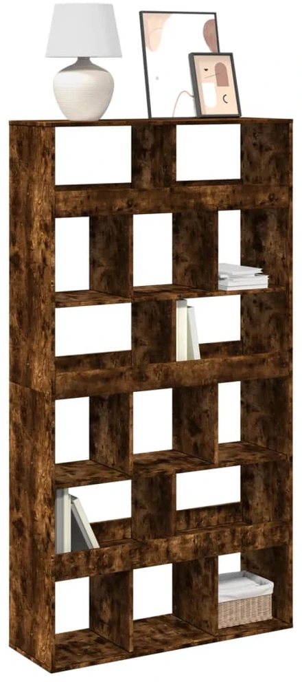 Knygų spinta, dūminio ąžuolo, 100x33x187,5cm, apdirbta mediena