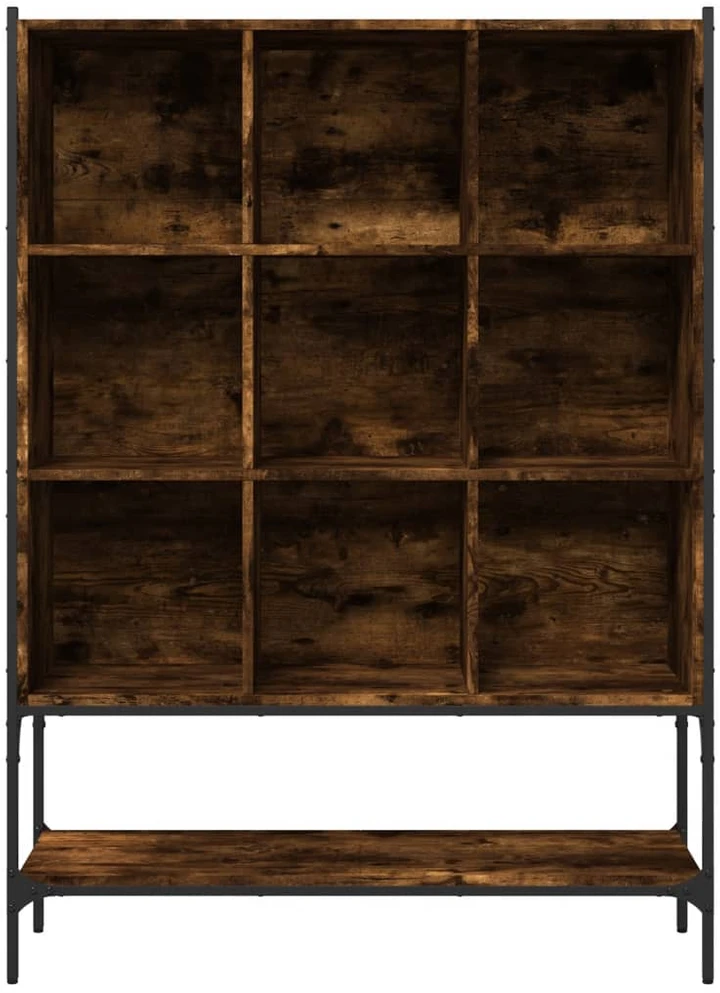 Knygų spinta, dūminio ąžuolo, 102x30x141,5cm, apdirbta mediena