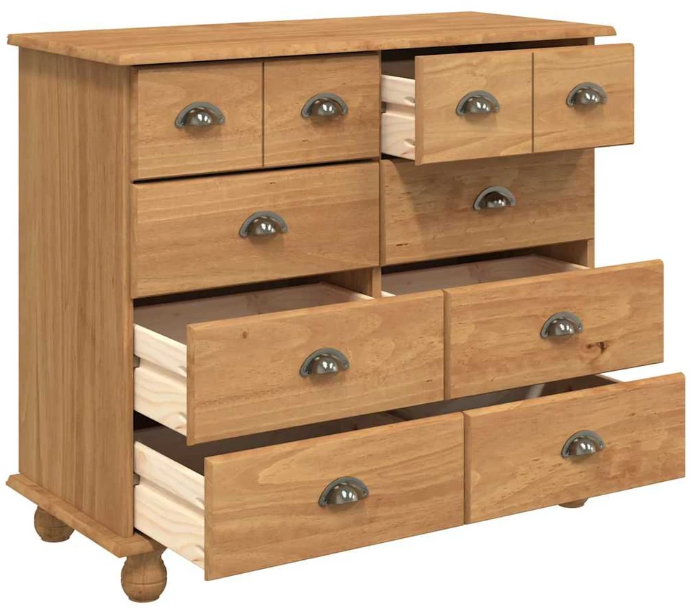 Komoda ASKIM Ruda 91 x 40 x 79 cm Kietos pušies mediena