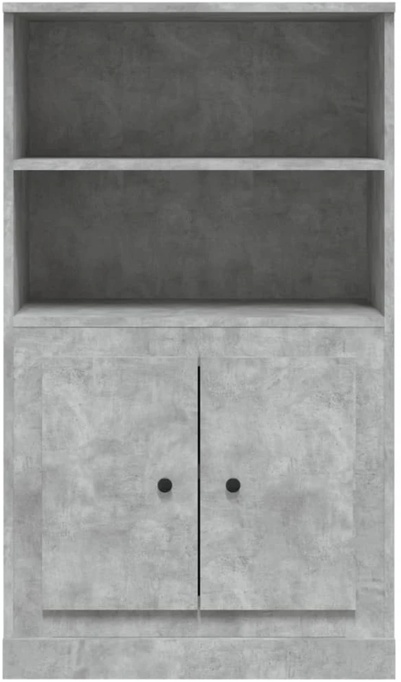 Komoda, betono pilka, 60x35,5x103,5cm, apdirbta mediena