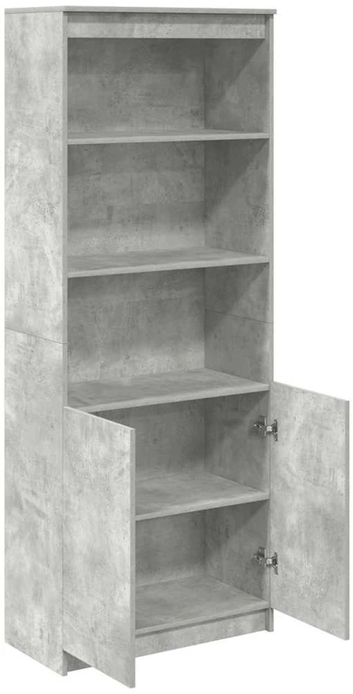 Komoda, betono pilkos spalvos, 70x35x180cm, apdirbta mediena
