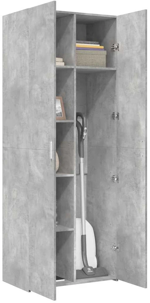 Komoda, betono pilkos spalvos, 70x42,5x185cm, apdirbta mediena