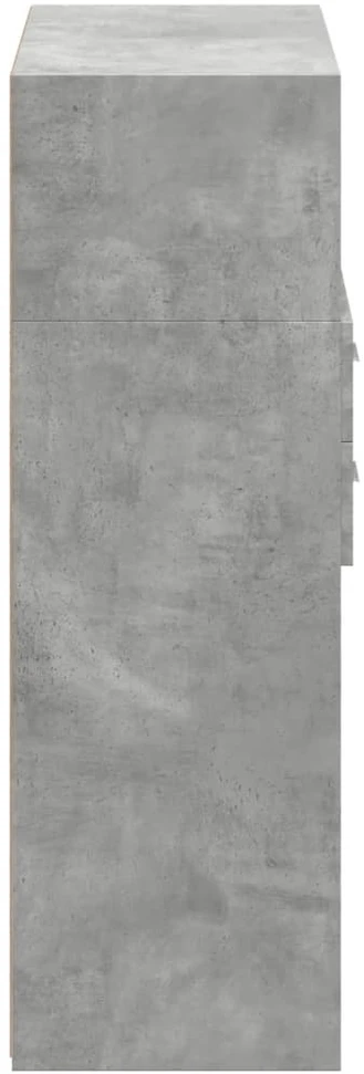 Komoda, betono pilkos spalvos, 80x42,5x124cm, apdirbta mediena