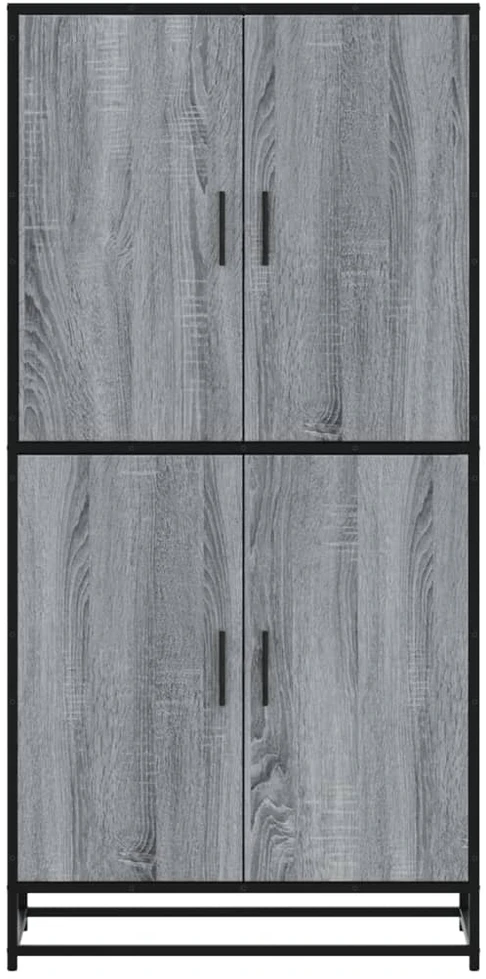Komoda, pilkos ąžuolo spalvos, 68x35x139cm, apdirbta mediena