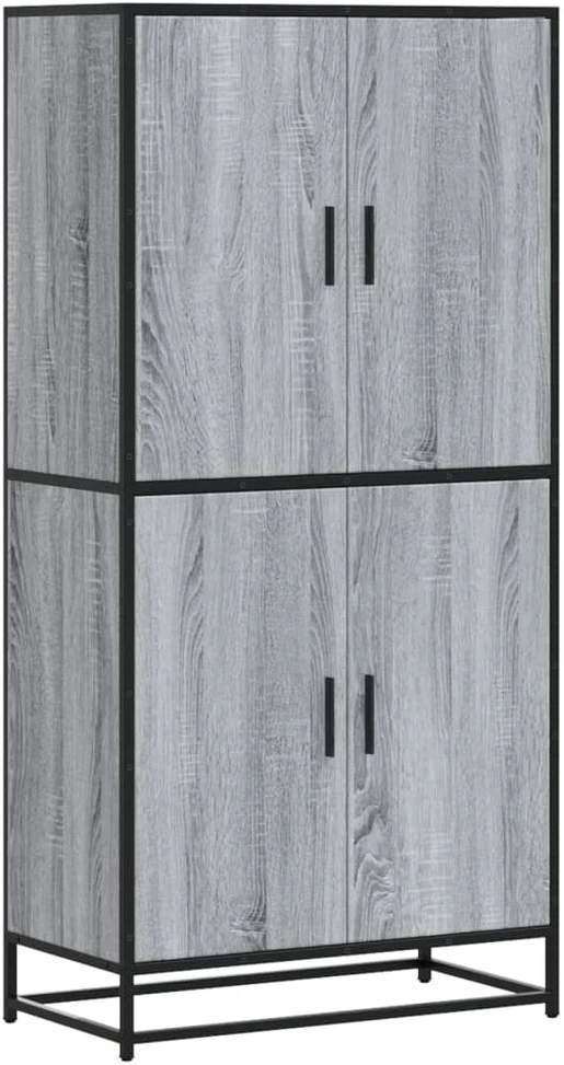 Komoda, pilkos ąžuolo spalvos, 68x35x139cm, apdirbta mediena