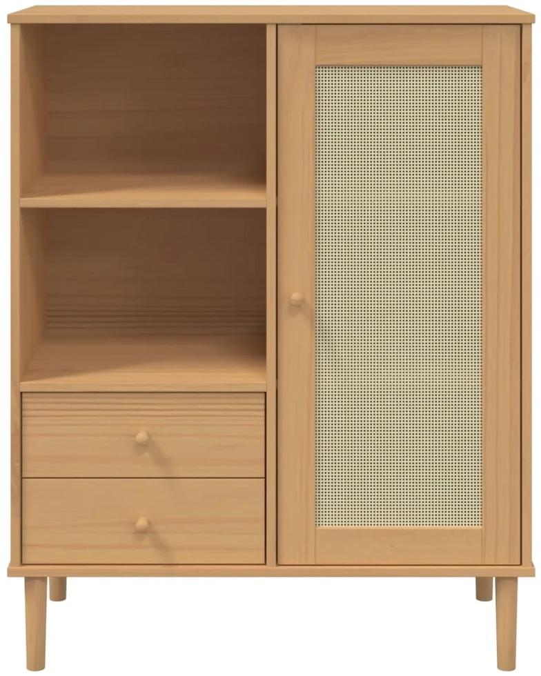 Komoda SENJA, ruda, 90x40x112cmcm, pušies masyvas