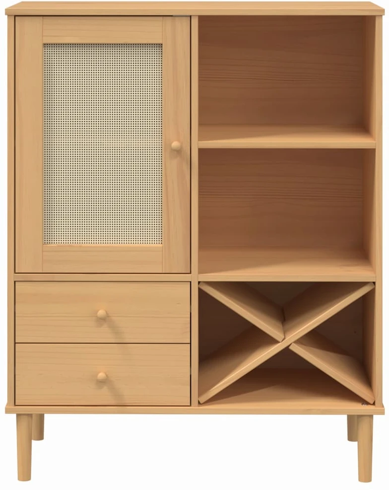 Komoda SENJA, ruda, 90x40x112cmcm, pušies masyvas
