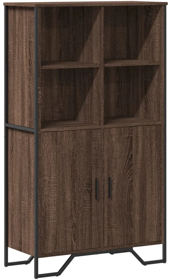 Komoda, sonoma pilkos, 79,5x35,5x137,5cm, apdirbta mediena