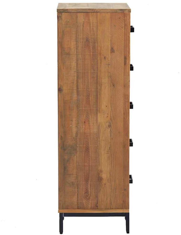 Komoda su stalčiais, 42x35x110cm, pušies medienos masyvas