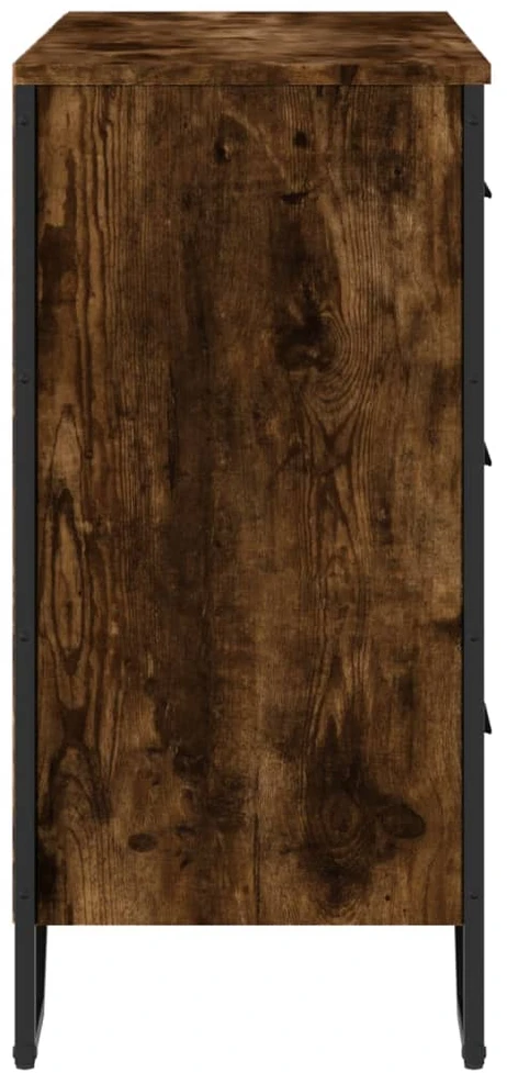 Komoda su stalčiais, dūminio ąžuolo, 91x35,5x74,5cm, mediena