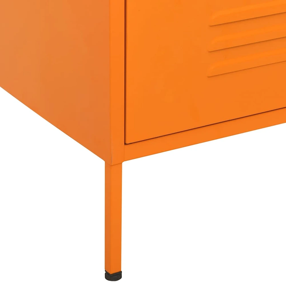 Komoda su stalčiais, oranžinės spalvos, 80x35x101,5cm, plienas