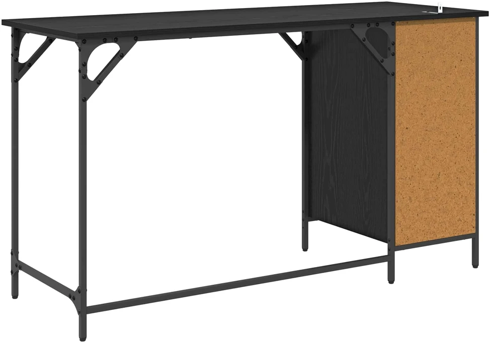 Kompiuterio stalas Juodas ąžuolas 131 x 48 x 75 cm