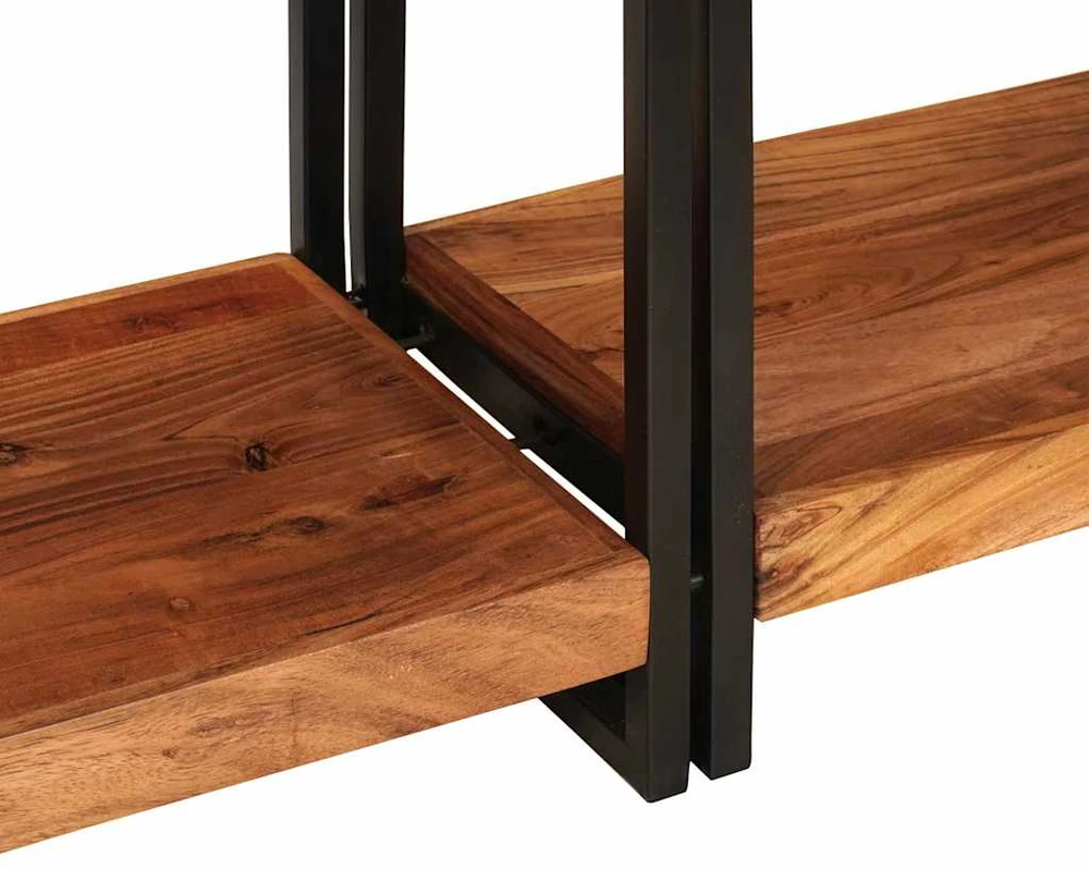 Konsoliniai staliukai 2 vnt. Ruda 161 x 33 x 75 cm