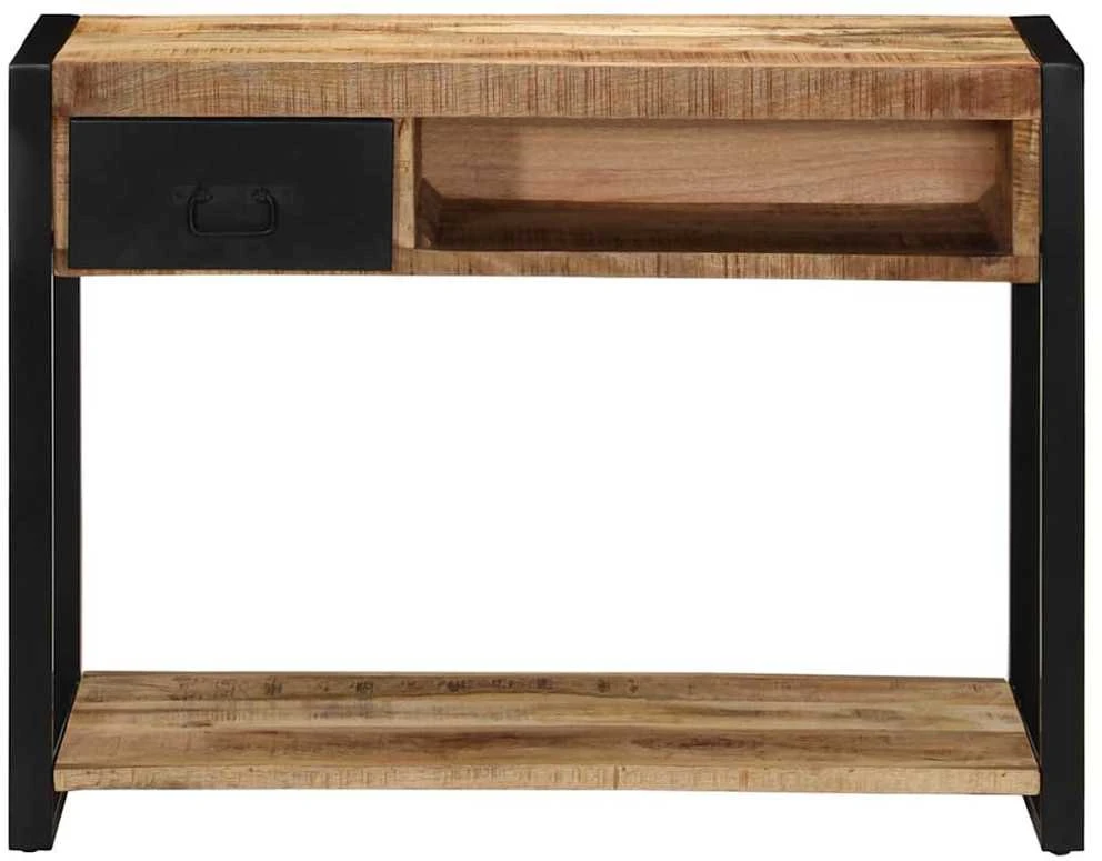 konsolinis stalas 100x35x75 cm Tvirtas neapdorotas medis Mango
