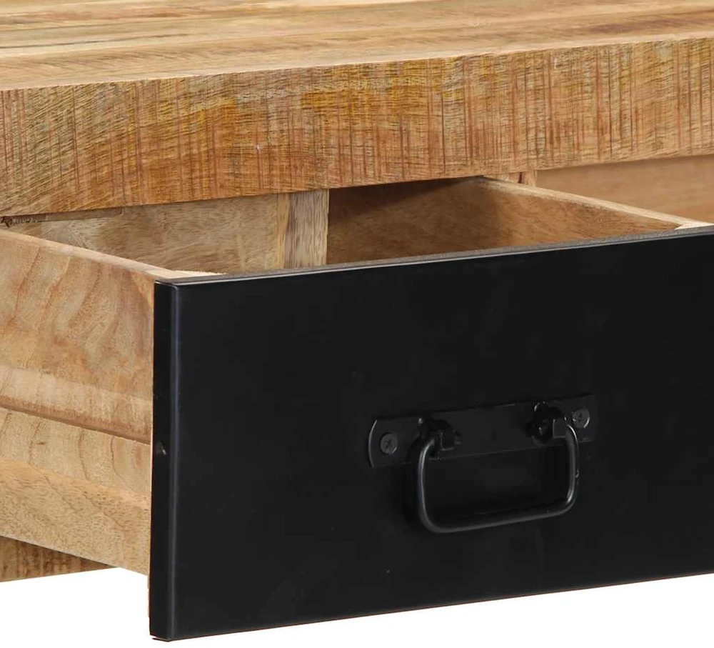 konsolinis stalas 100x35x75 cm Tvirtas neapdorotas medis Mango