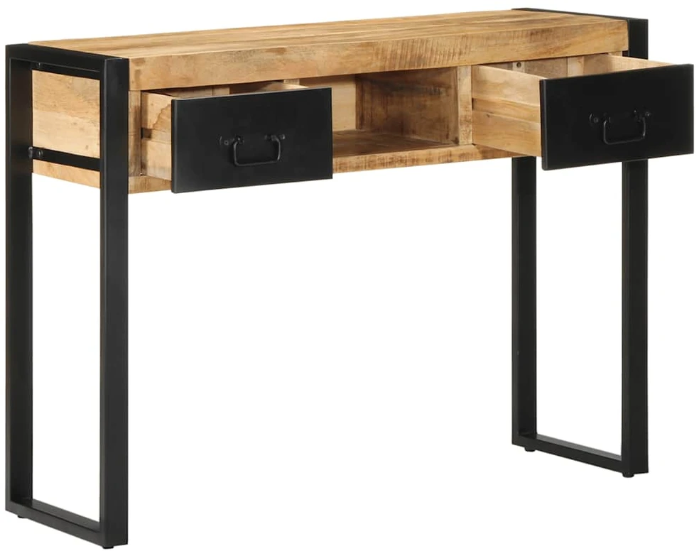 konsolinis stalas 100x35x75 cm Tvirtas neapdorotas medis Mango