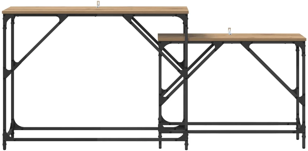 Konsolinis stalas 2 vnt. Amatininkų ąžuolas 100 x 28 x 75 cm