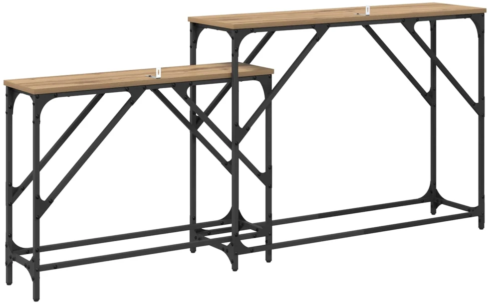 Konsolinis stalas 2 vnt. Amatininkų ąžuolas 100 x 28 x 75 cm