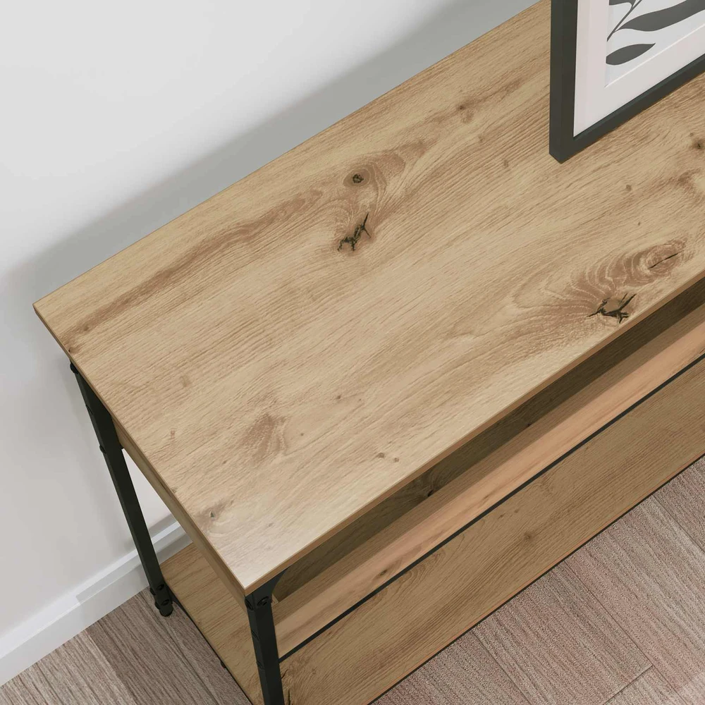 Konsolinis stalas artisano ąžuolo 100 x 29 x 75 cm