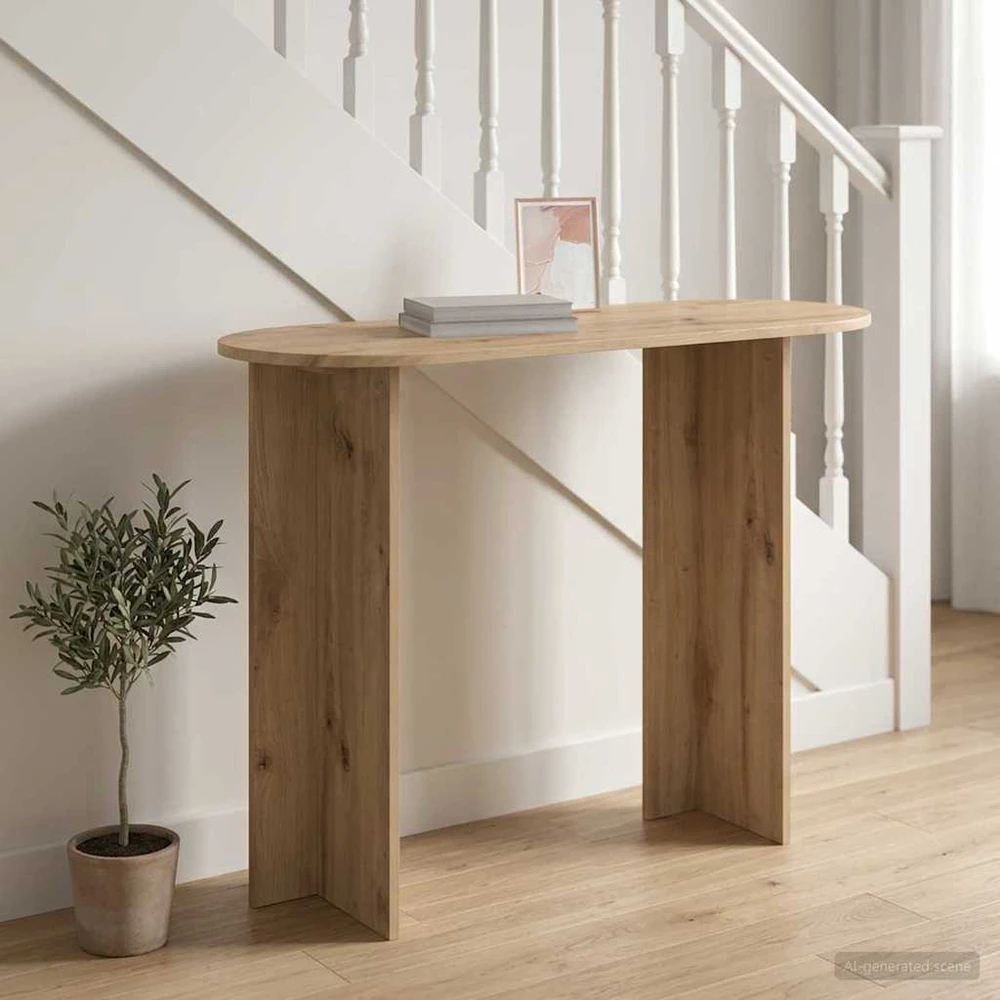 Konsolinis stalas Artisano ąžuolo 100 x 39,5 x 75 cm