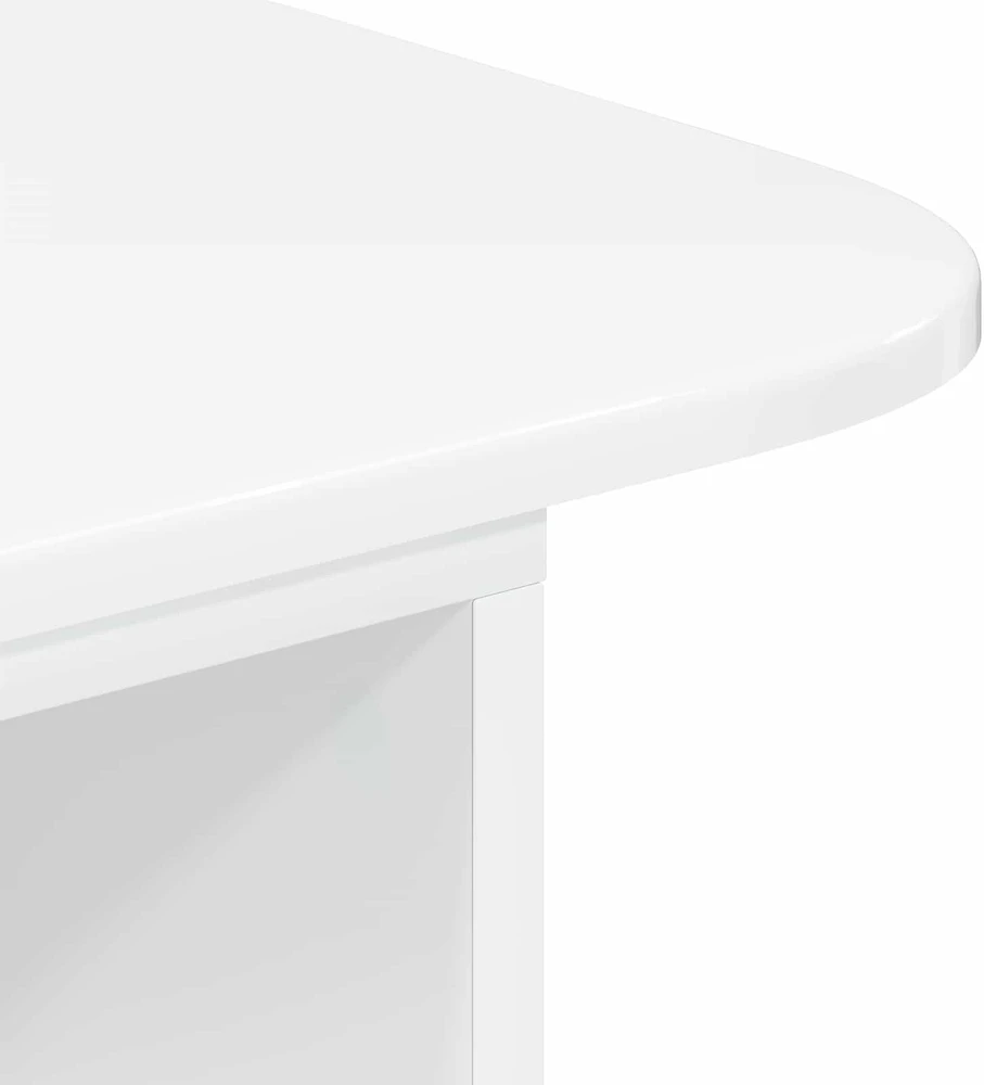 Konsolinis stalas Aukštai blizganti balta 93 x 40 x 75 cm