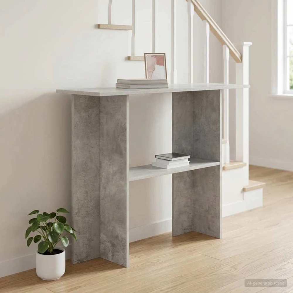 Konsolinis stalas Betono pilka 100 x 30 x 75 cm