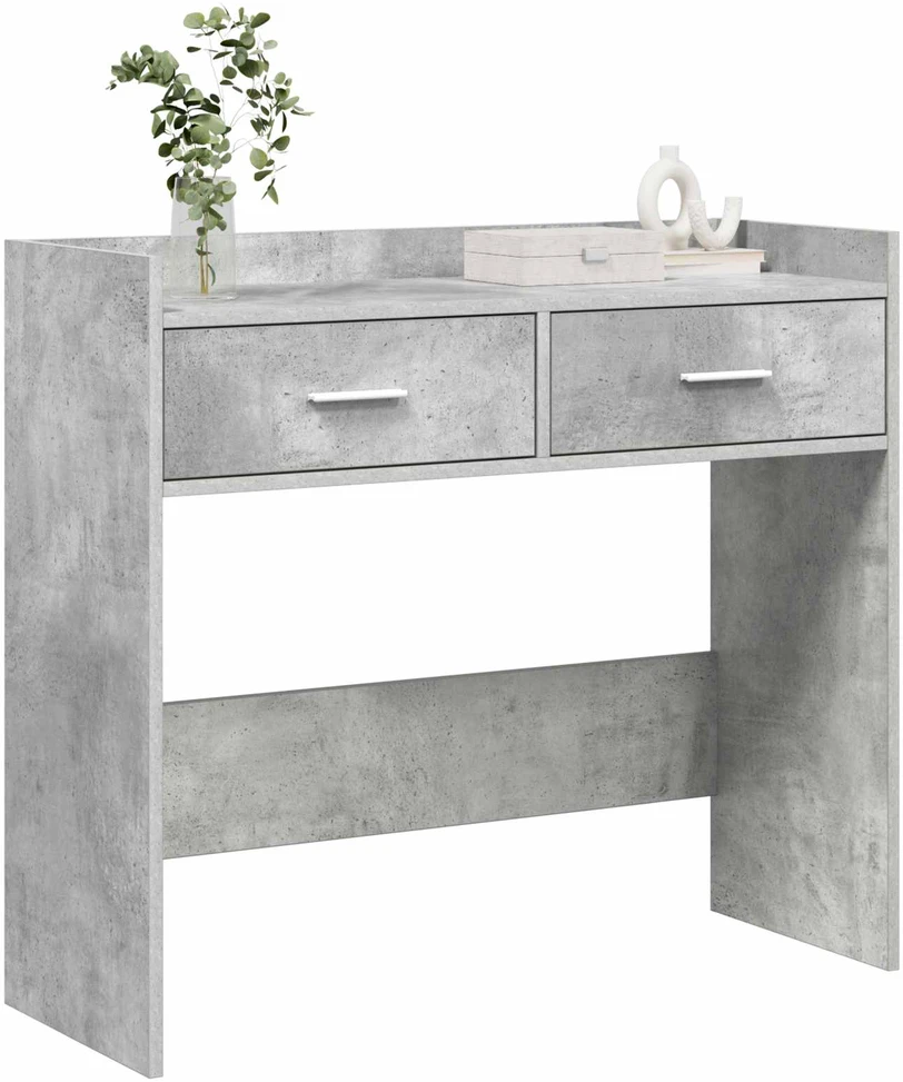 Konsolinis stalas Betono pilka 90 x 35 x 80 cm Apdirbta mediena
