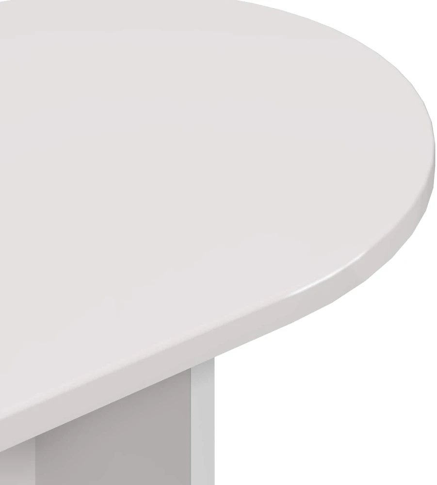 Konsolinis stalas Itin blizgi balta 100 x 39,5 x 75 cm