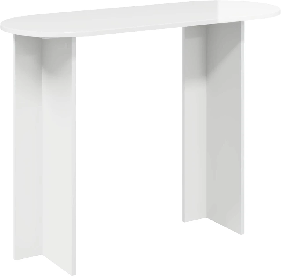 Konsolinis stalas Itin blizgi balta 100 x 39,5 x 75 cm