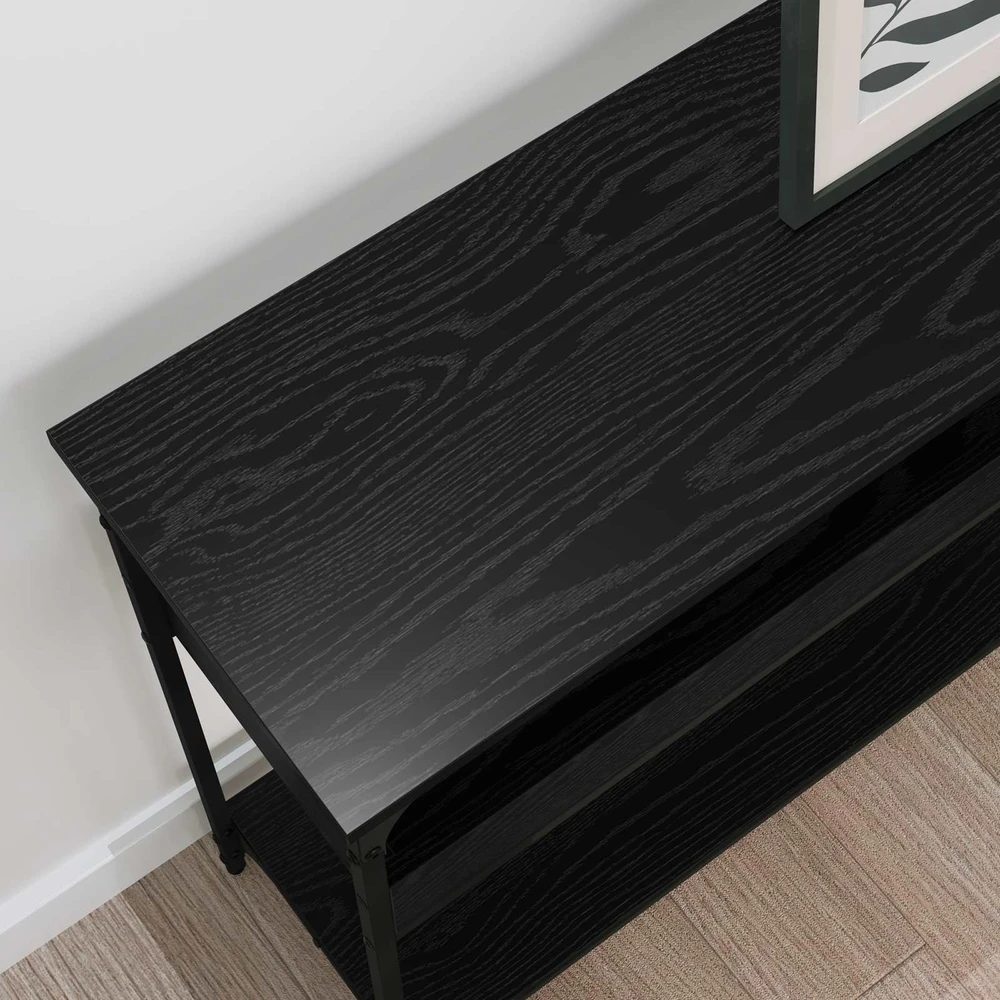 Konsolinis stalas juoda ąžuolo 100 x 29 x 75 cm