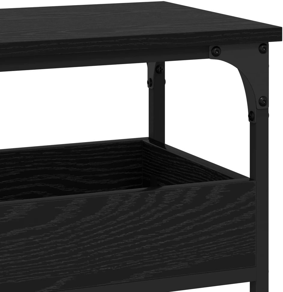 Konsolinis stalas juoda ąžuolo 100 x 29 x 75 cm